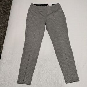 Kohl's Nine West Women's Black Brown White Patterned Pants Medium